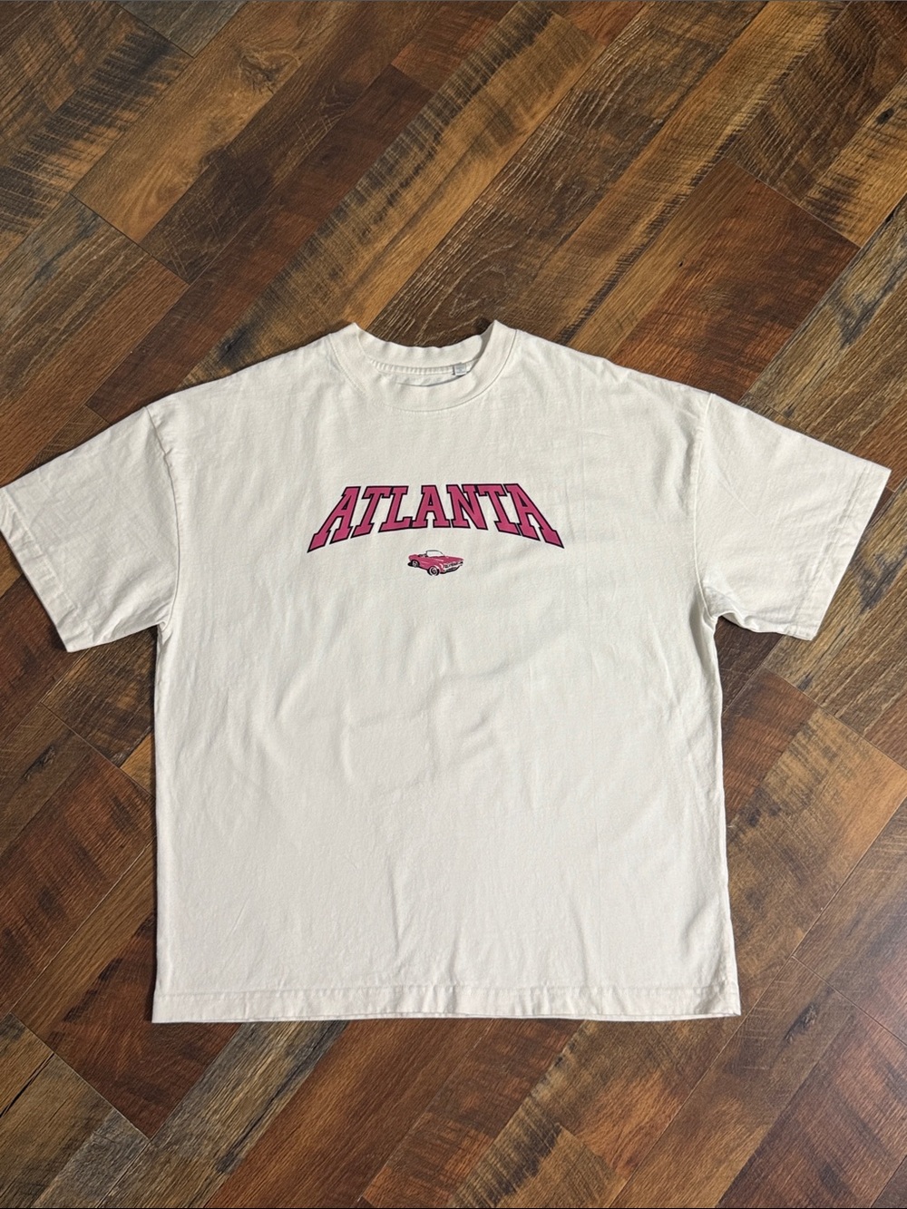 Standard Cloth Atlanta Graphic T-Shirt Cream Pink Men’s Medium Urban Outfitters